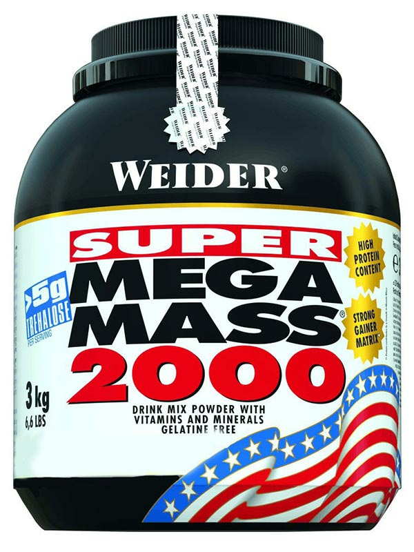 Chocolate Mega Mass 2000 Protein Powder 3000g (Weider Nutrition)