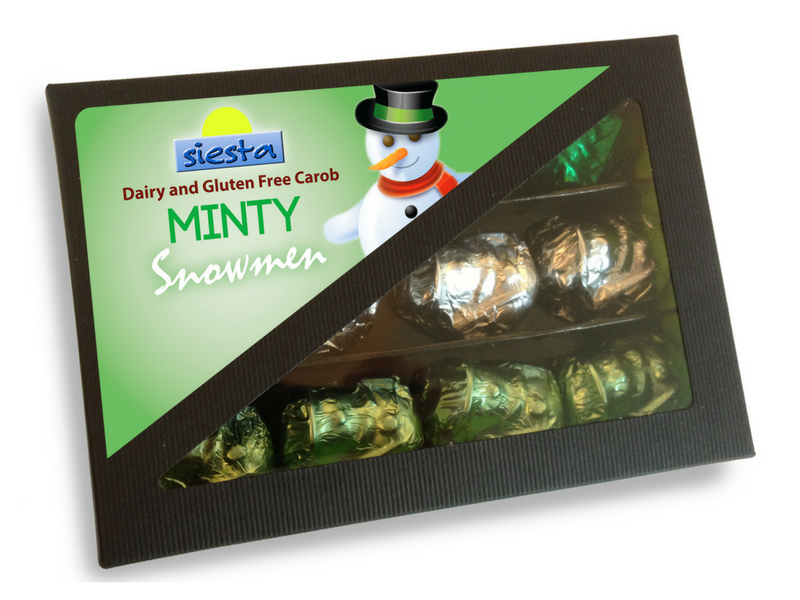 Mint Carob Snowman Shapes 120g (Siesta)