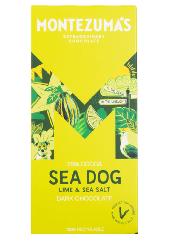 Dark Chocolate with Lime and Sea Salt 90g (Montezuma's)