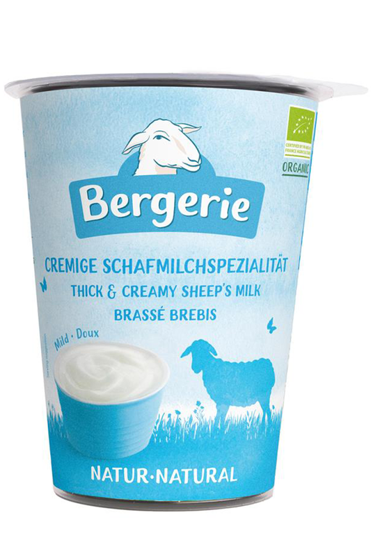 Organic Natural Sheep's Milk Stirred Yoghurt 400g (Bergerie)