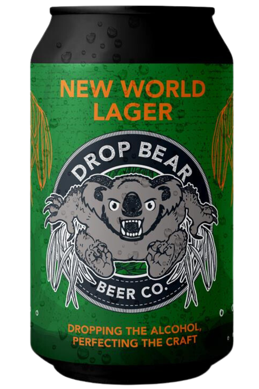 New World Lager 0.5% 330ml (Drop Bear Beer)