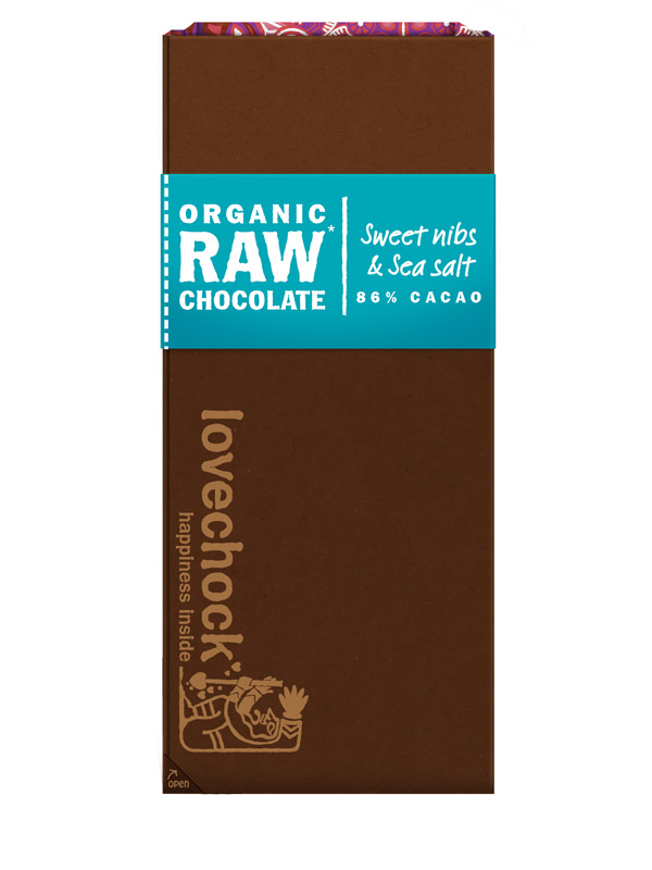 Sweet Nibs & Sea Salt Bar 70g (Lovechock)