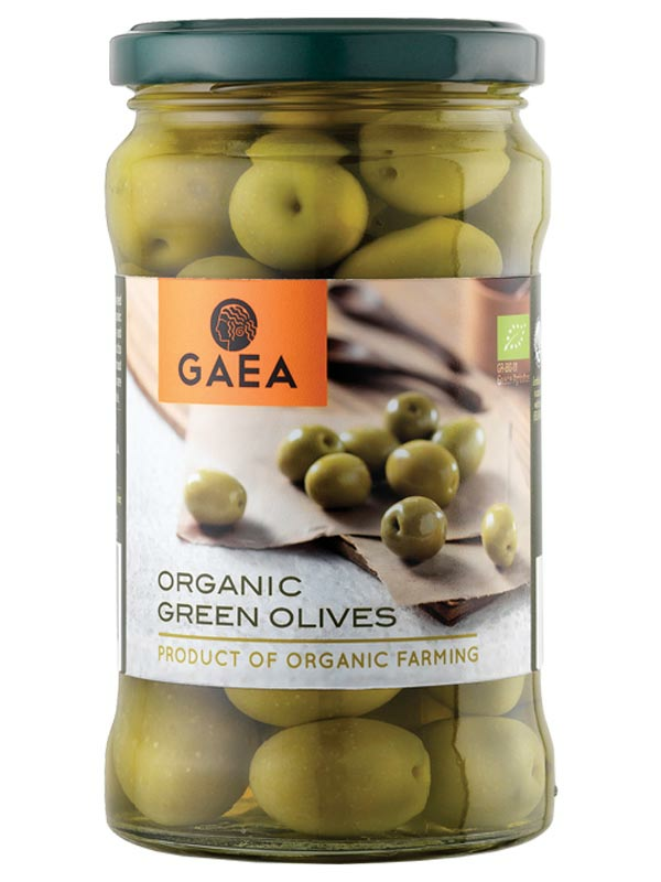 Olympian Green Olives, Organic 300g (Gaea)