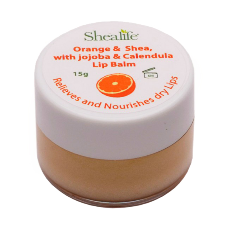 Orange & Shea with Jojoba & Calendula Lip Balm 15g (Shealife)