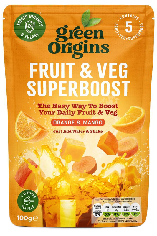 Fruit & Veg Superboost Orange & Mango 100g (Green Origins)