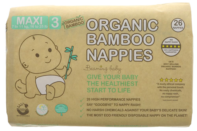 Organic Bamboo Nappies Size 3 x 26 (Beaming Baby)