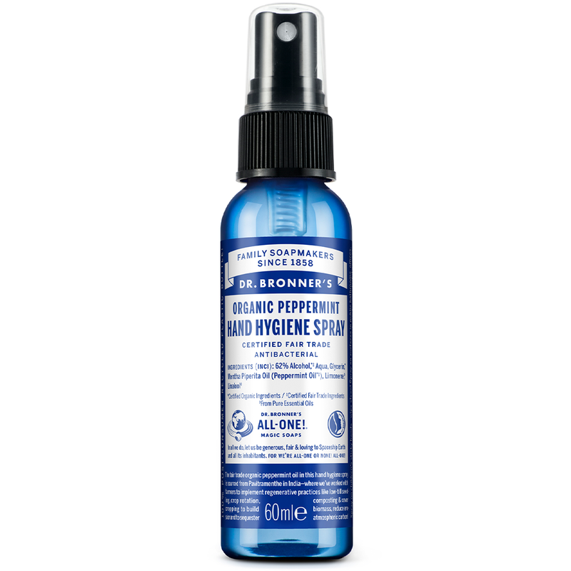 Organic Peppermint Hand Hygiene Spray 60ml (Dr Bronner's)