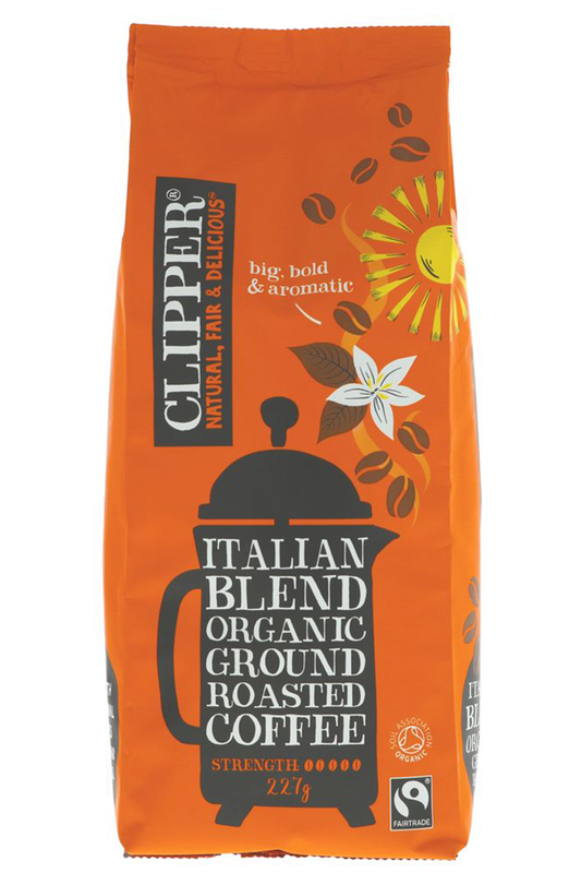 Organic Fairtrade Italian Style Roast & Ground Coffee 227g (Clipper)