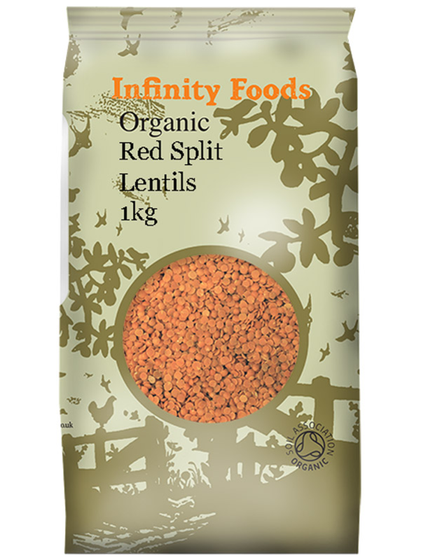 Lentils: Organic Red Split Lentils 1kg (Infinity Foods)