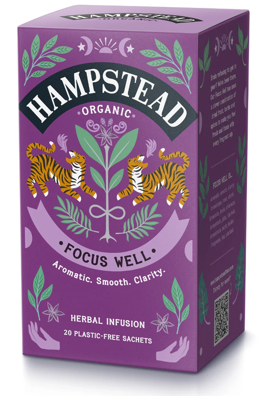 Organic Focus Well 20 Sachets 40g (Hampstead Tea)