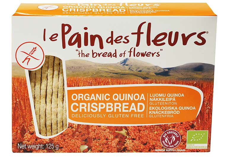 Gluten-Free Quinoa Crispbread 125g, Organic (Le Pain des Fleurs)