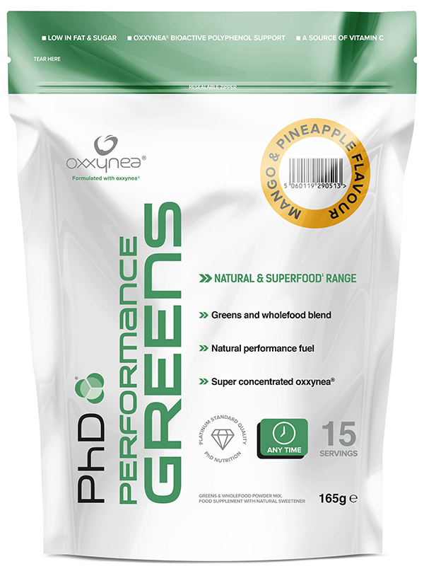 Performance Greens Mango & Pineapple 165g (PhD Natural Performance Range)