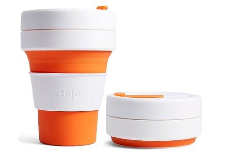 Collapsible Pocket Cup Orange 355ml (Stojo)