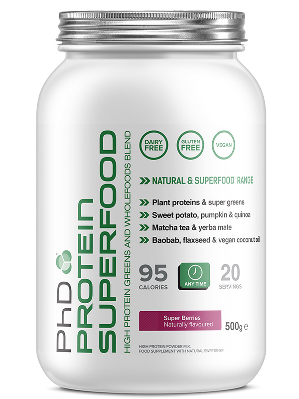 Super Berries Superfood Protein Powder 500g (PhD Natural Performance Range)