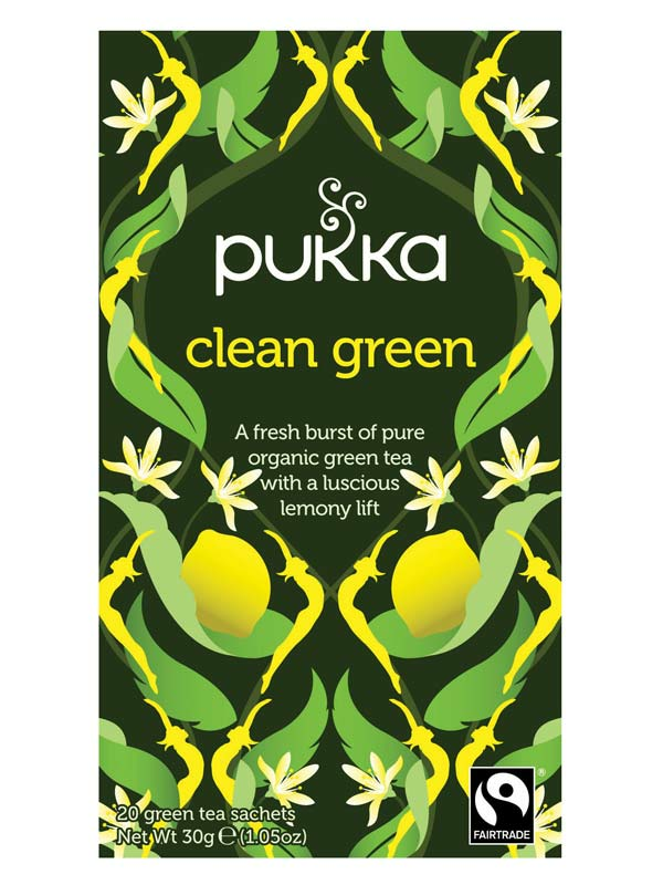 Clean Green Tea, Organic 20 x Sachets (Pukka)