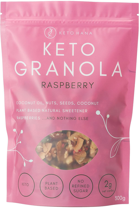 Raspberry Keto Granola 300g (Keto Hana)