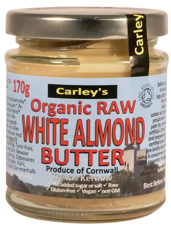 Organic Raw White Almond Butter 170g (Carley's)