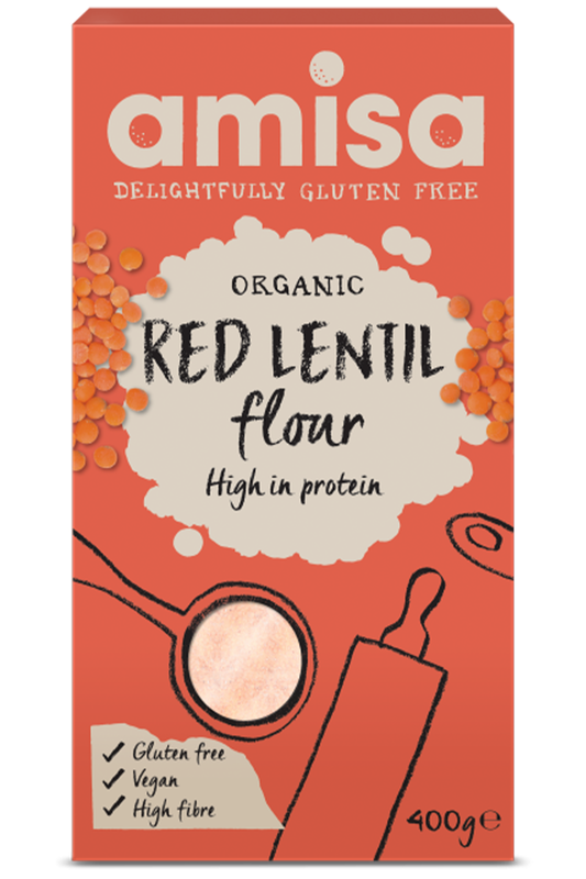 Organic Gluten Free Red Lentil Flour 400g (Amisa)