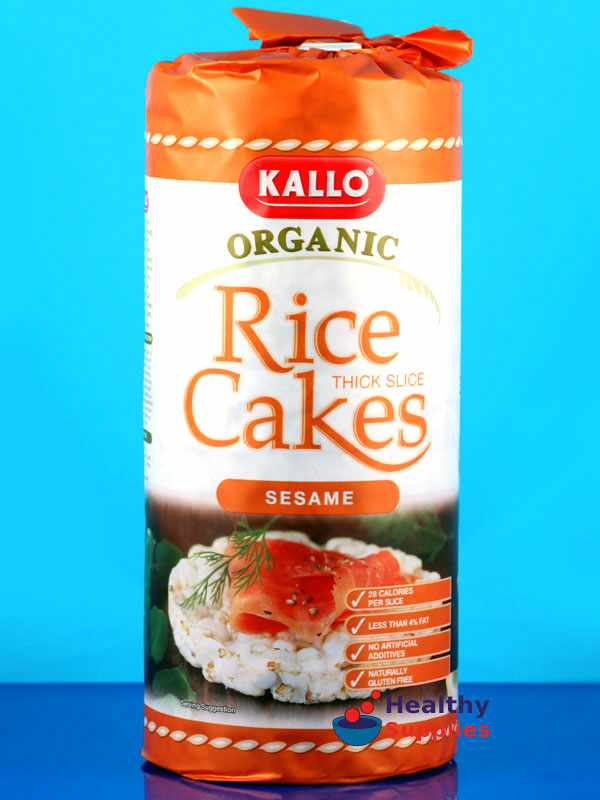 Kallo Organic Thick Slice Slightly Salted with Sesame Rice Cakes 130g