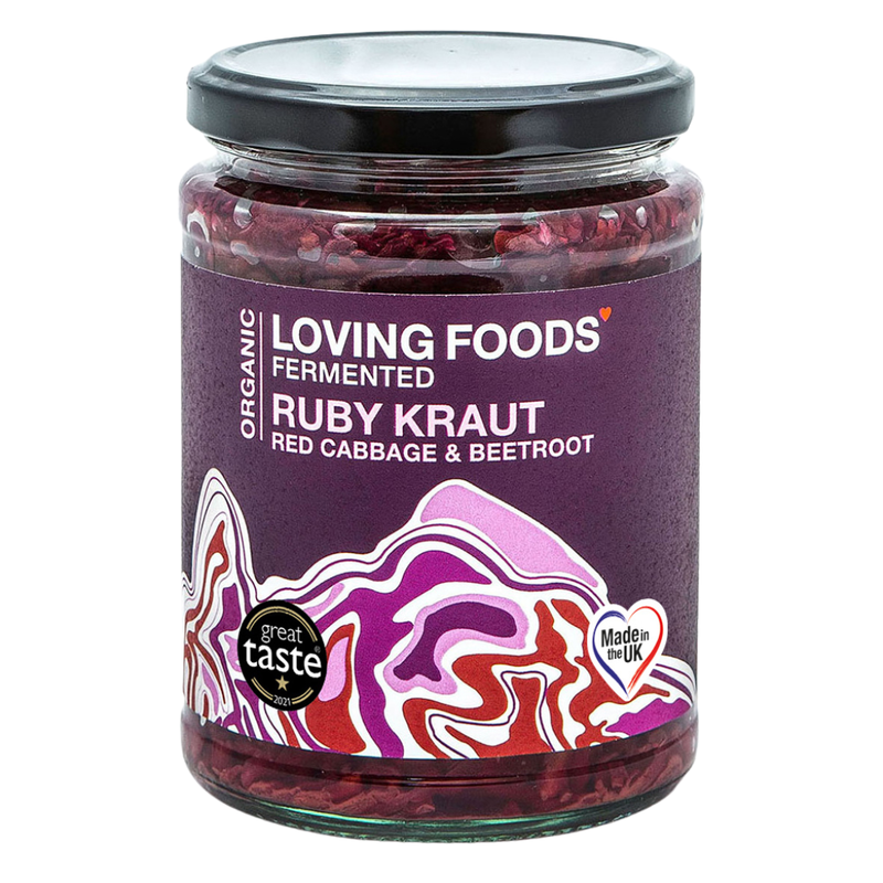 Organic Ruby Sauerkraut 500g (Loving Foods)