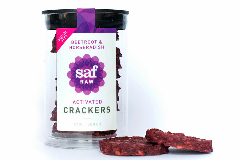 Beetroot & Horseradish Activated Crackers, Gluten Free 44g (Saf Raw)