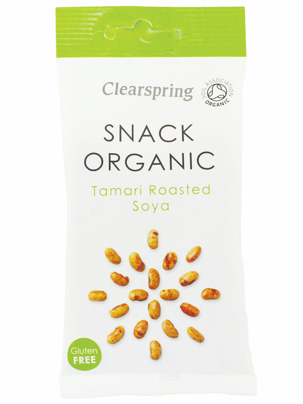 Tamari Roasted Soya Beans, Organic 30g (Clearspring)