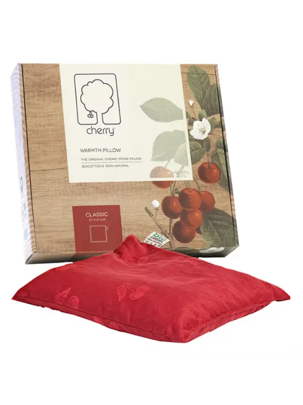 Square Cherry Warmth Pillow (Inatura)