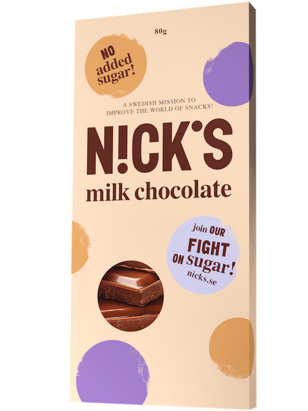 Stevia Milk Chocolate 75g (Nutri Nick)