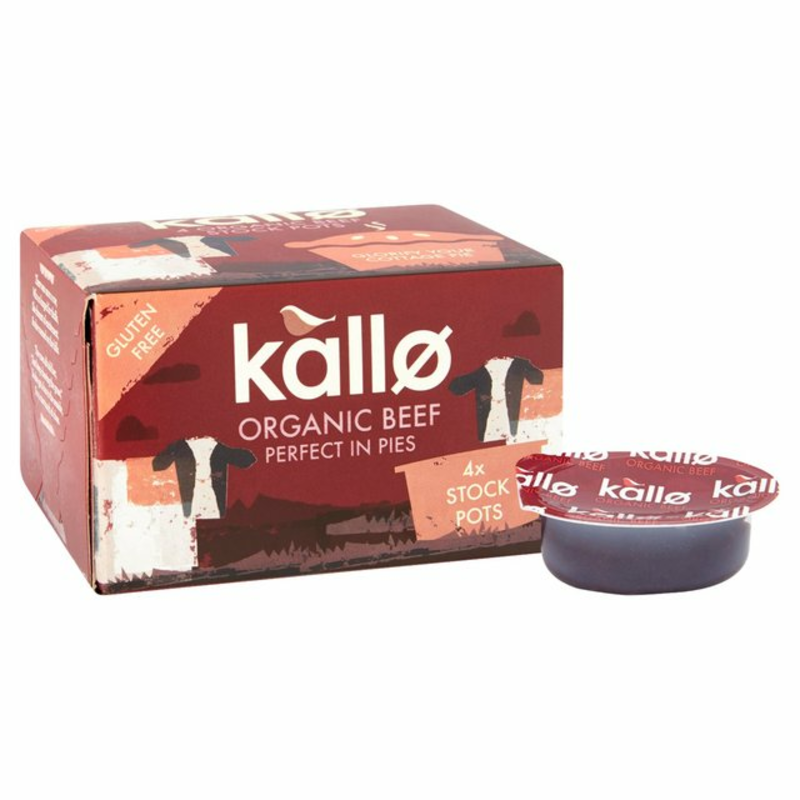 Organic Beef Stock Pots 96g (Kallo)