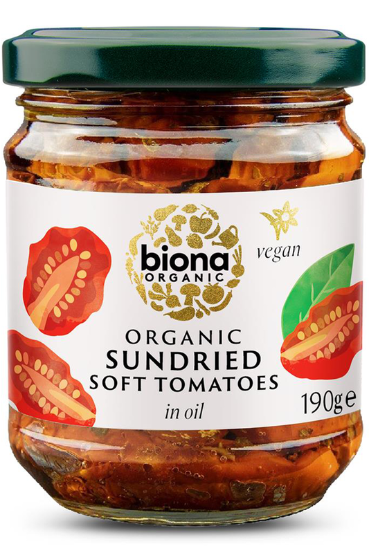 Organic Sundried Soft Tomatoes in Oil 190g (Biona)