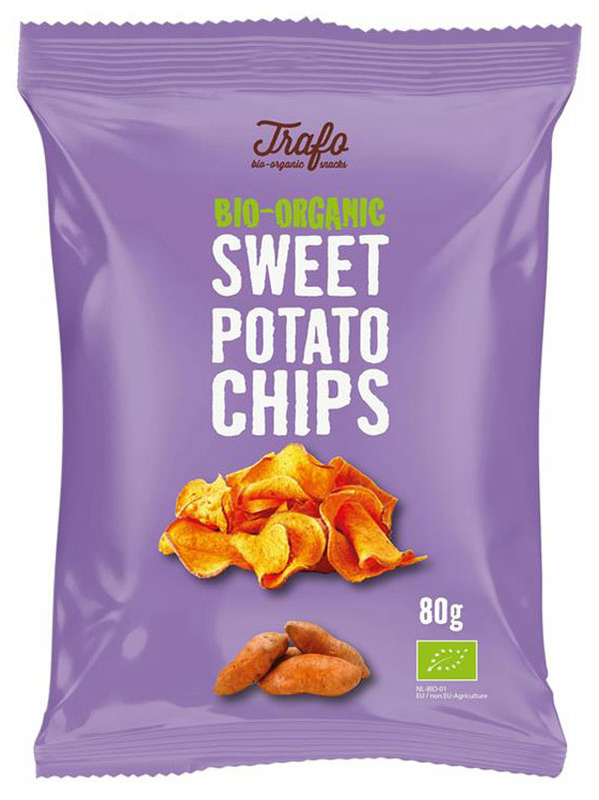 Sweet Potato Crisps 80g, Organic (Trafo)