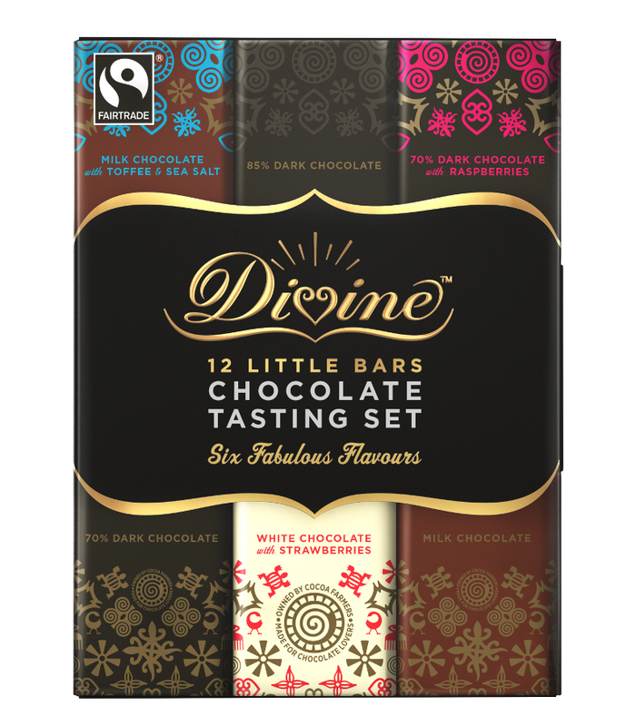 12 Chocolate Bar Gift Tasting Set 180g (Divine)