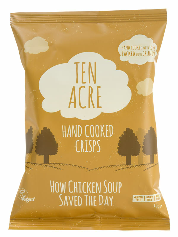 Chicken Soup Flavour Potato Crisps 40g (Ten Acre)