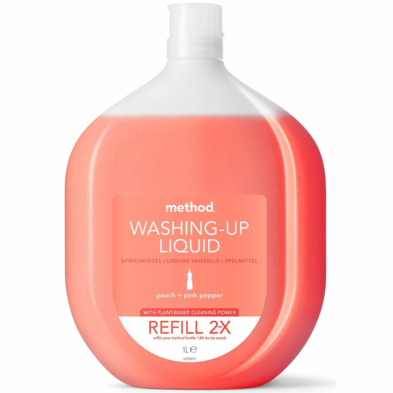 Washing Up Liquid Refill Peach & Pink Pepper 1L (Method)