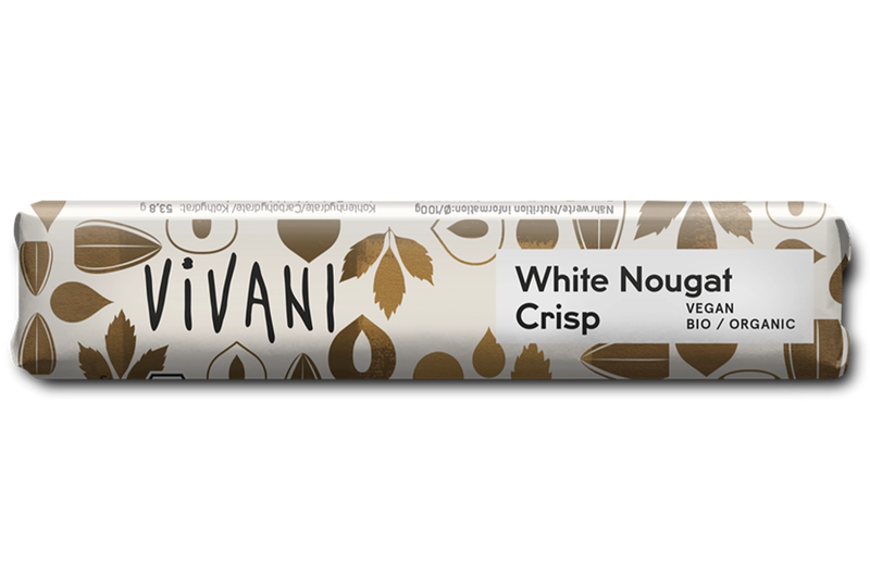 Organic White Nougat Crisp Bar 35g (Vivani)