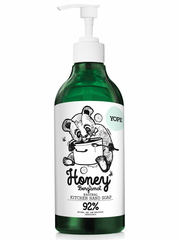 Honey & Bergamot Kitchen Hand Soap 500ml (Yope)