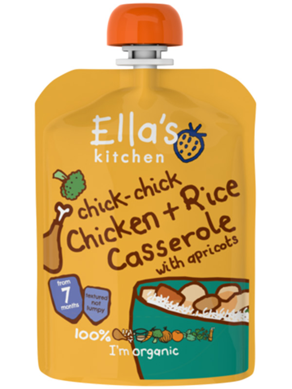 Stage 2 Chicken, Rice and Apricot Casserole, Organic 130g (Ella's ...