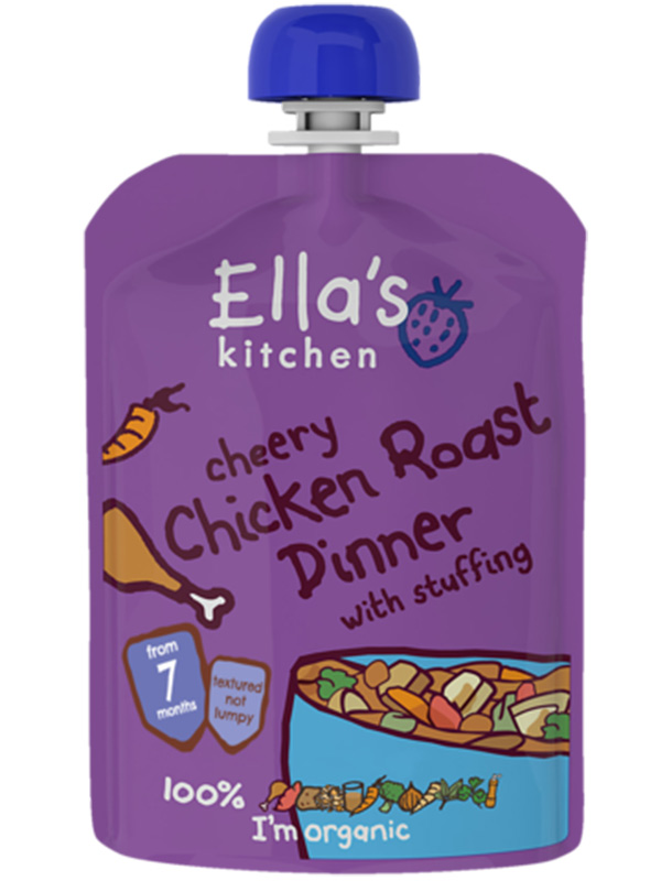 Stage 2 Chicken Roast Dinner with Stuffing, Organic 130g (Ella's ...