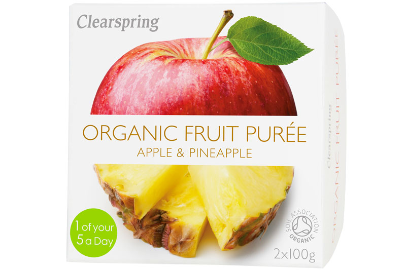 Apple & Pineapple Fruit Puree, Organic 2 x 100g (Clearspring) | Healthy ...