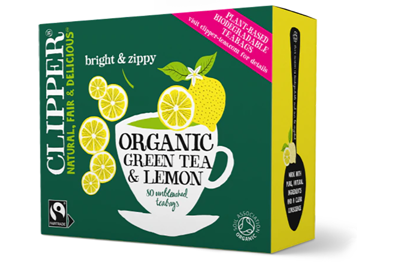 Organic Green & Lemon Tea 80 Bags (Clipper) | Healthy Supplies