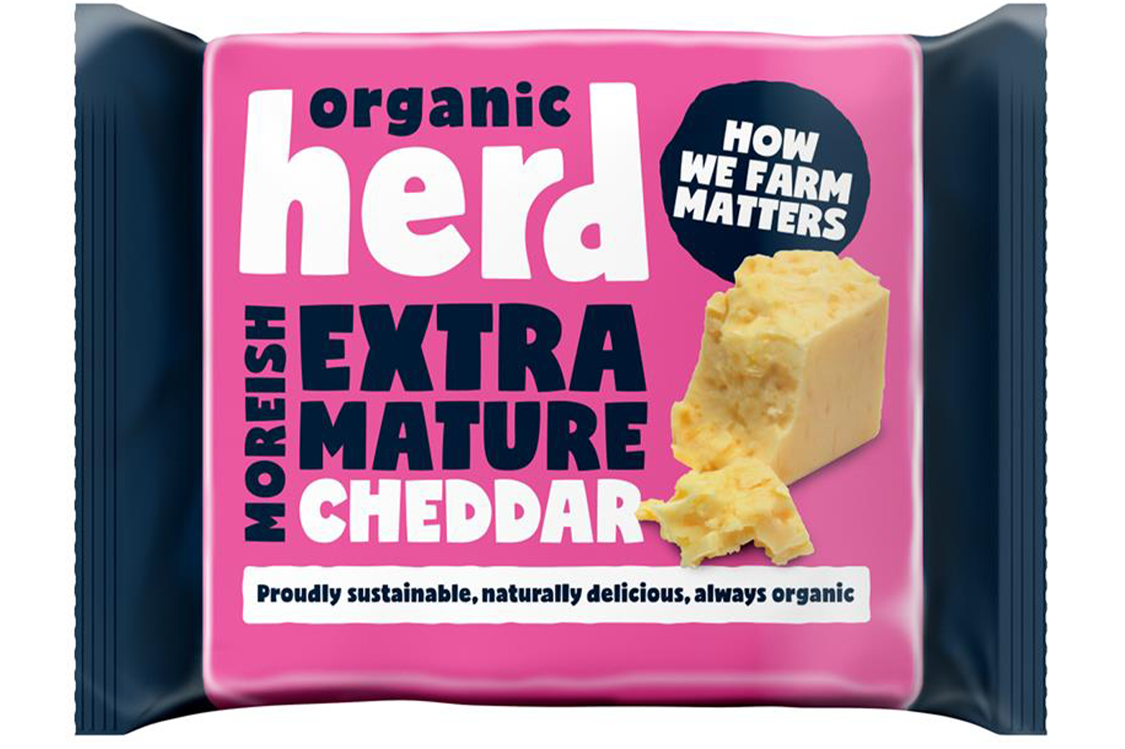 Organic Extra Mature Cheddar Cheese 200g (Organic Herd) | Healthy Supplies