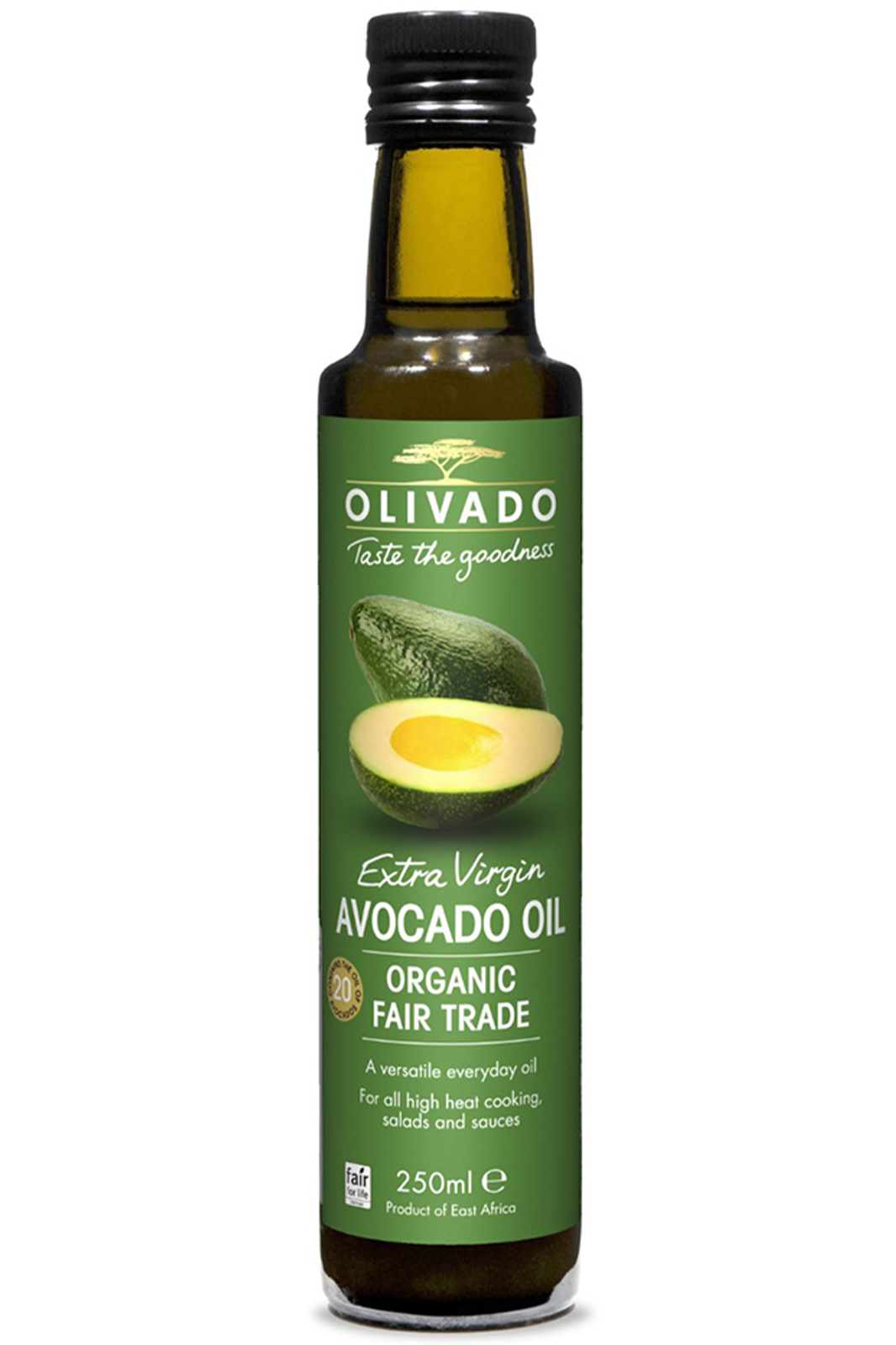 Organic Fairtrade Extra Virgin Avocado Oil 250ml (Olivado) | Healthy ...