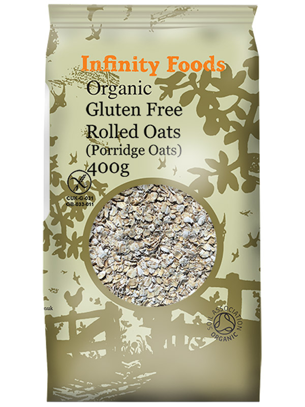 Porridge Oats, Gluten Free, Organic 500g (Infinity Foods) | Healthy ...