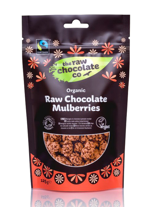 Raw Chocolate Covered Mulberries, Organic 125g (Raw Chocolate Co ...